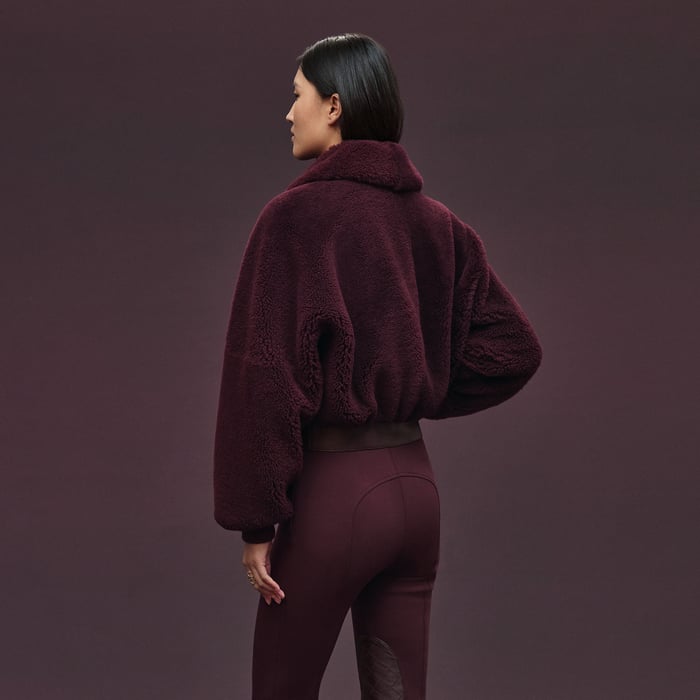 Rouge Bordeaux Short Leather Coat
