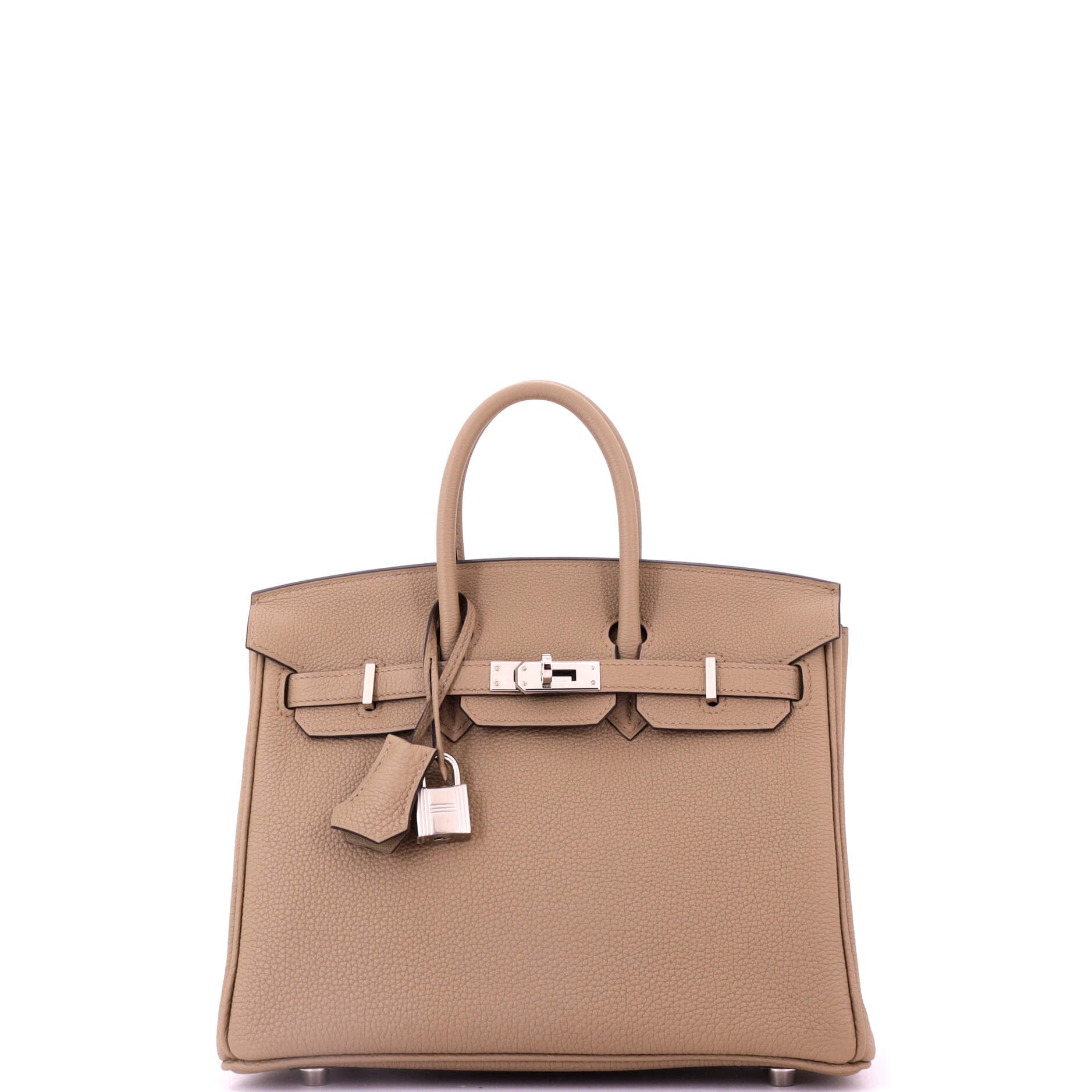 Hermes Birkin Handbag Brown Togo with Palladium Hardware 25