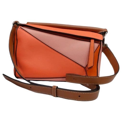 Puzzle leather crossbody bag