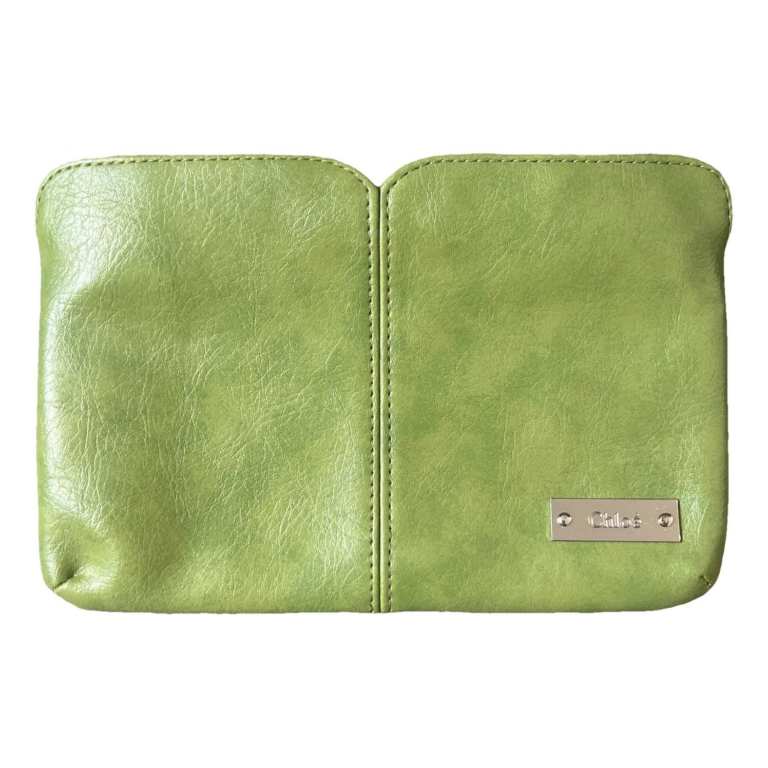 Leather clutch bag