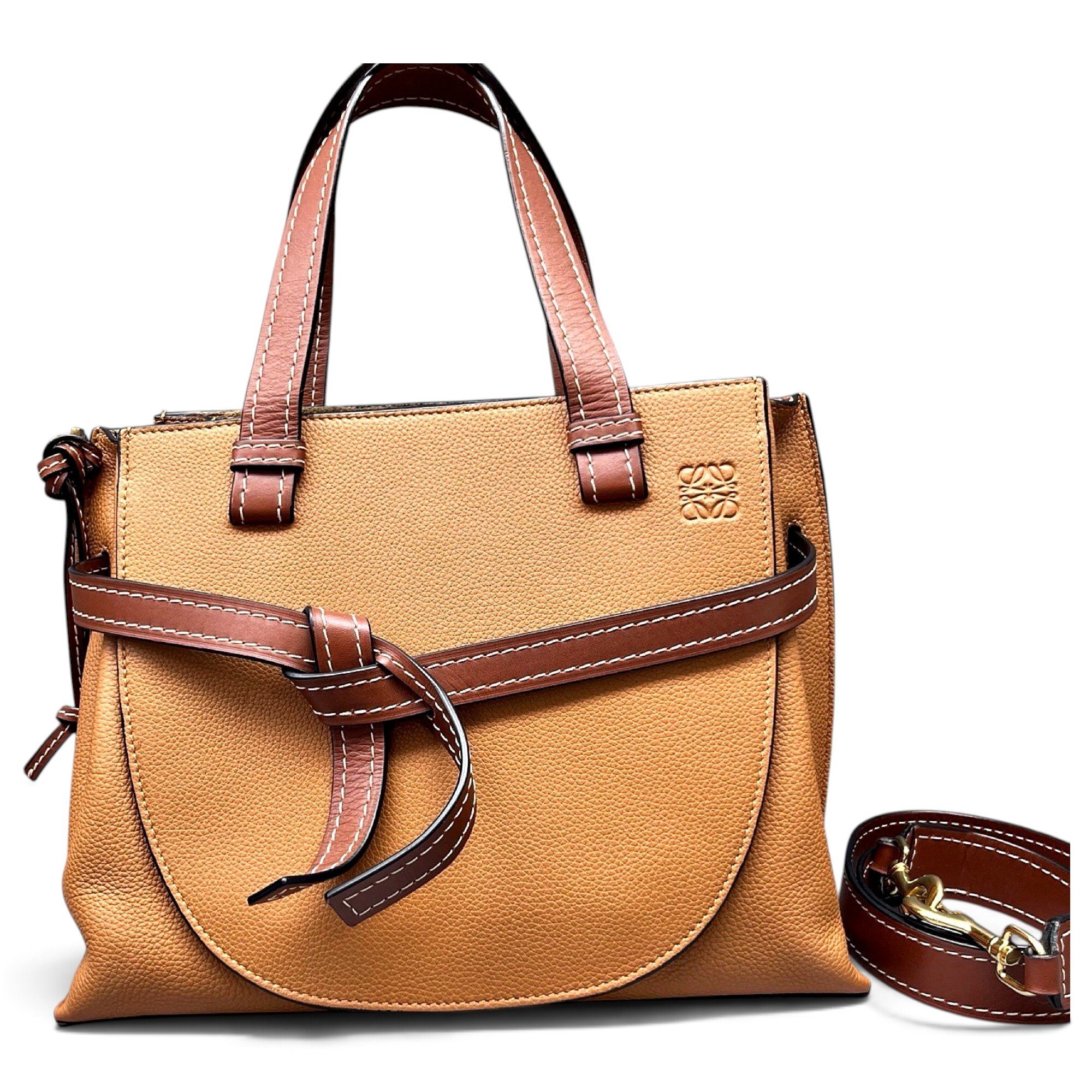 Gate Top Handle leather handbag