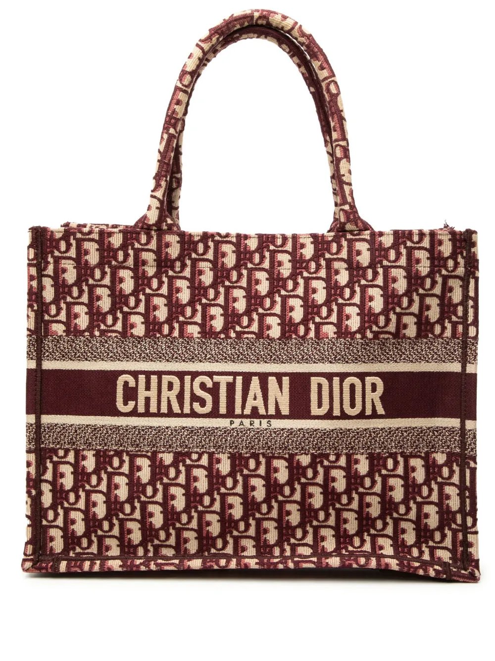 Dior 2019 Medium Oblique Embroidered Canvas Book tote bag