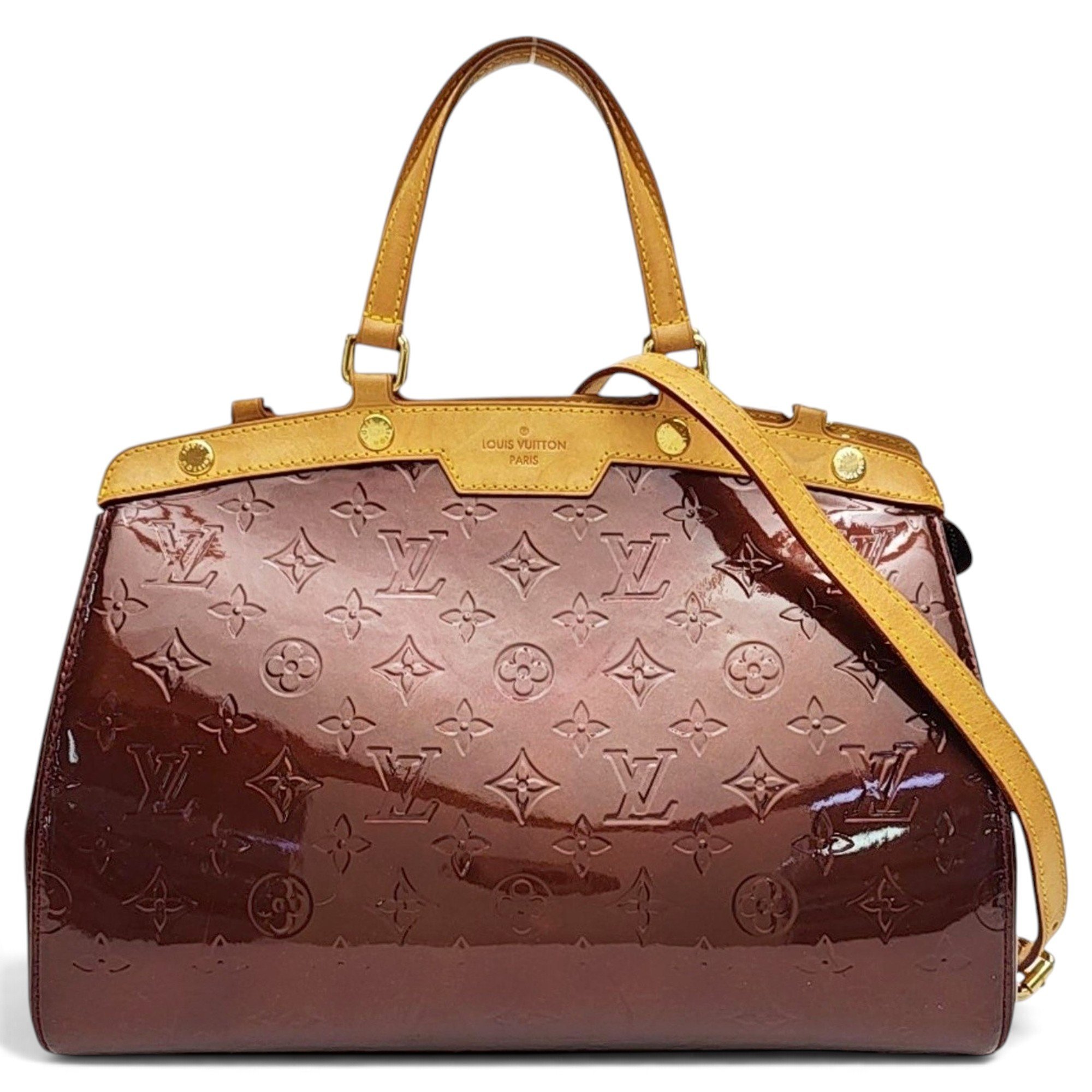 Patent leather handbag