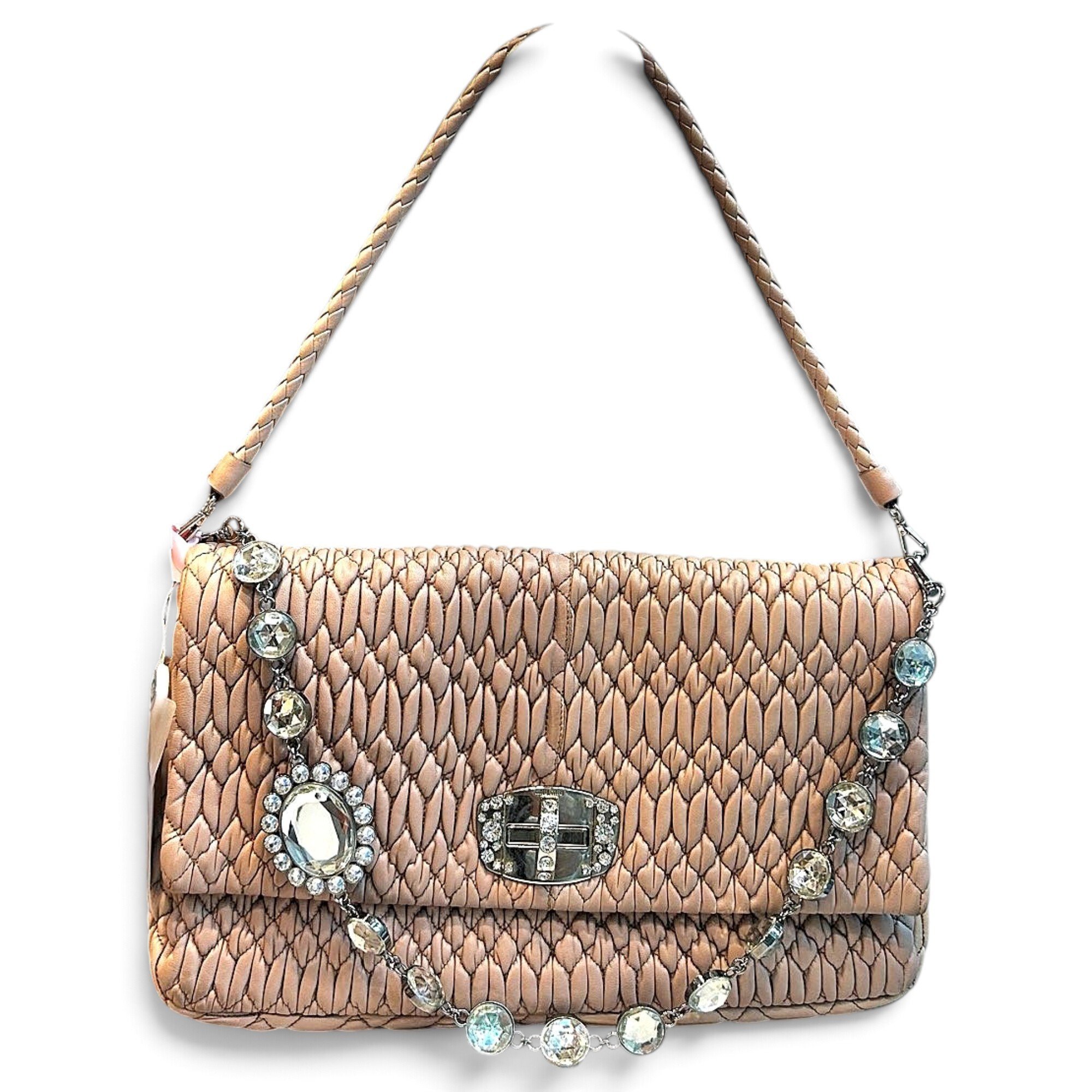 Miu Miu Miu Crystal leather handbag