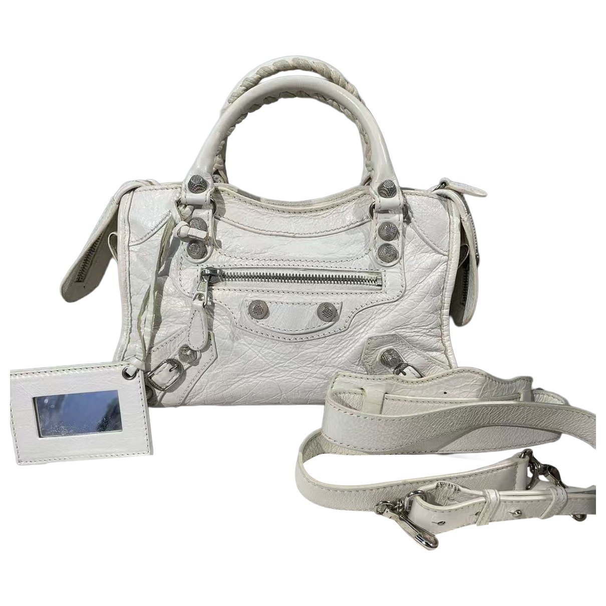 City leather handbag