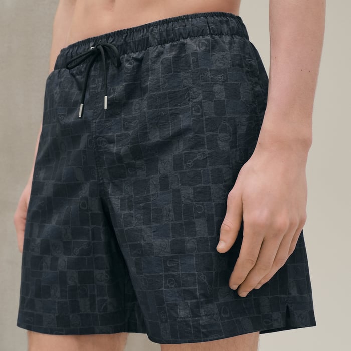 Marine "Mosaique Equestre" Swim Trunks