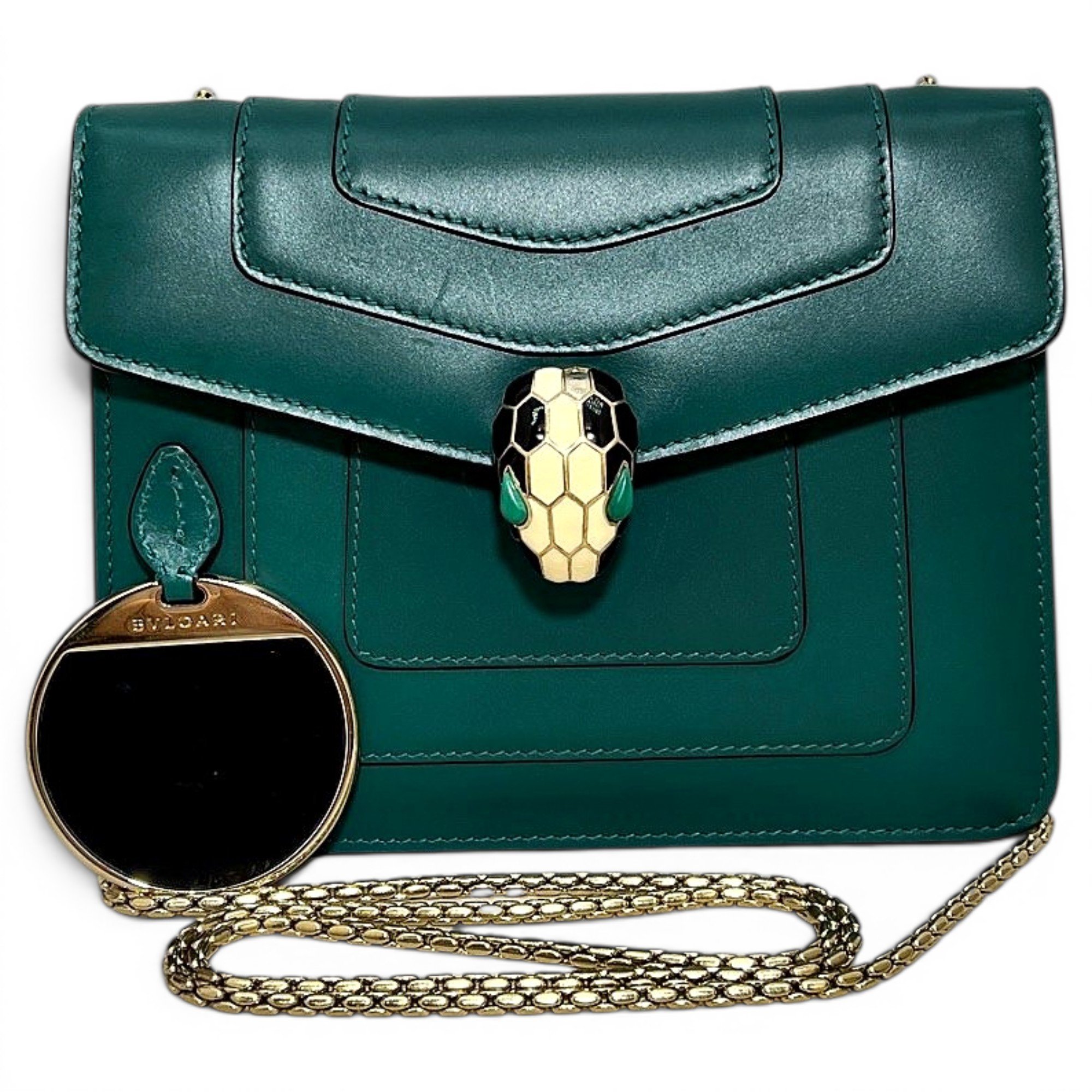 Serpenti leather handbag