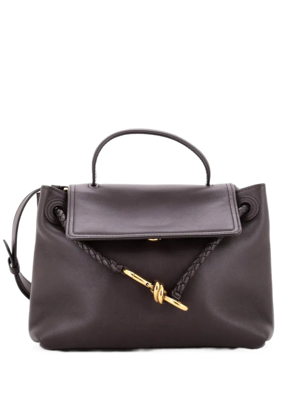 Ciao Ciao Top Handle Bag Leather with Intrecciato Detail Small satchel