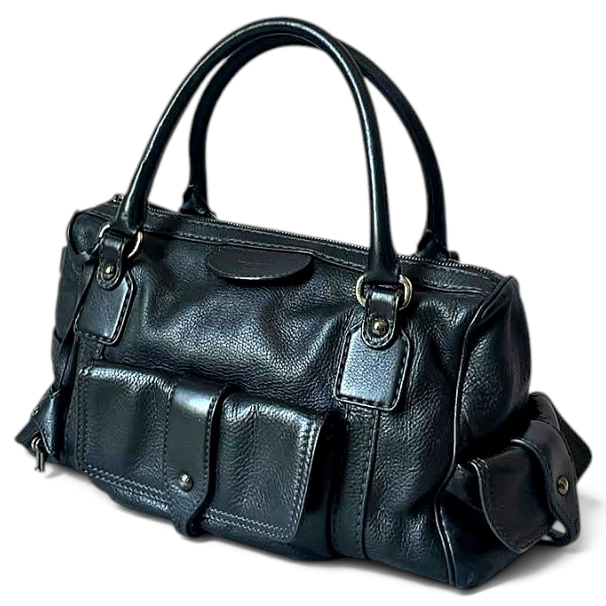Leather bowling bag