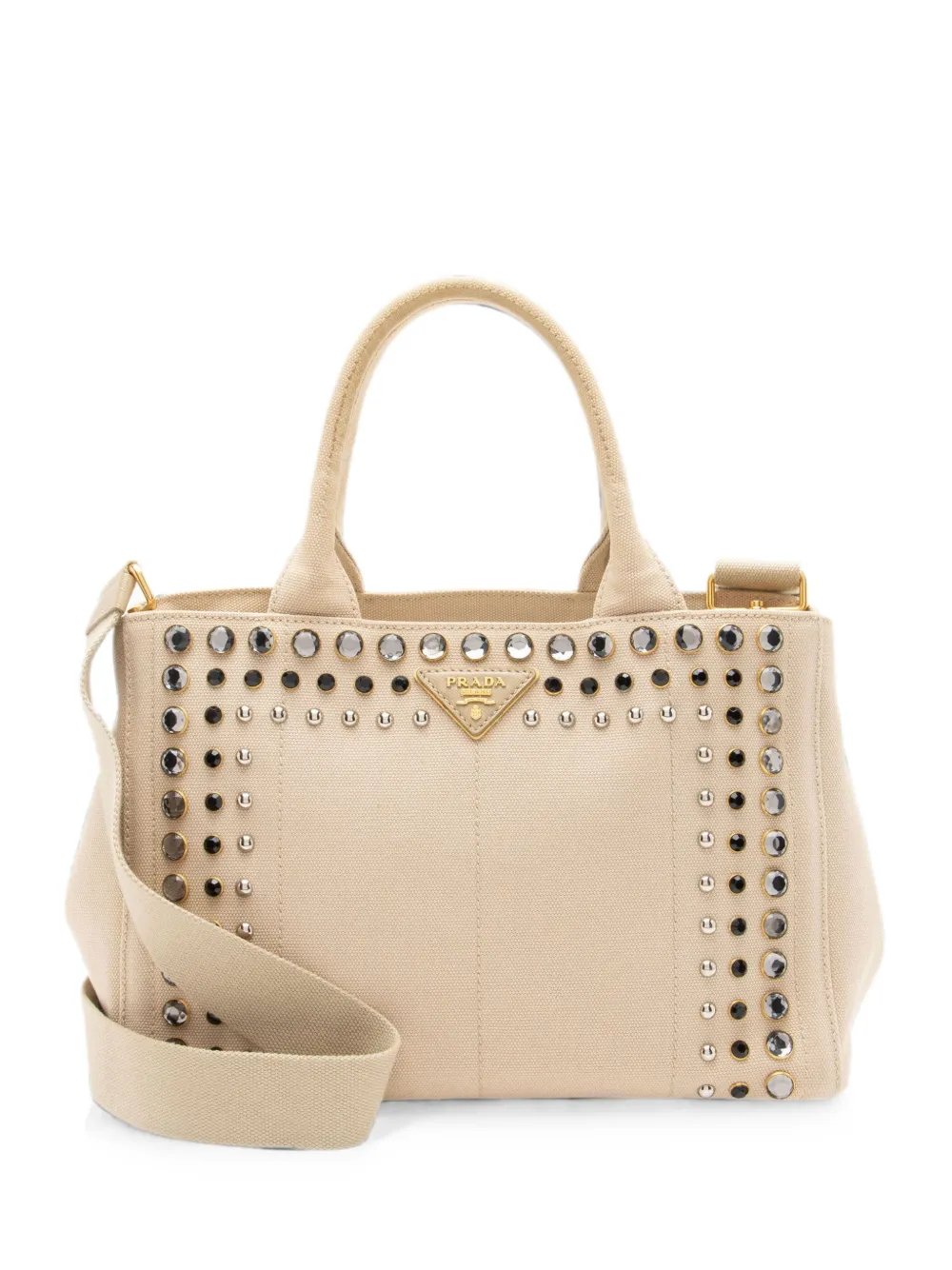 Canapa crystal-embellished tote bag
