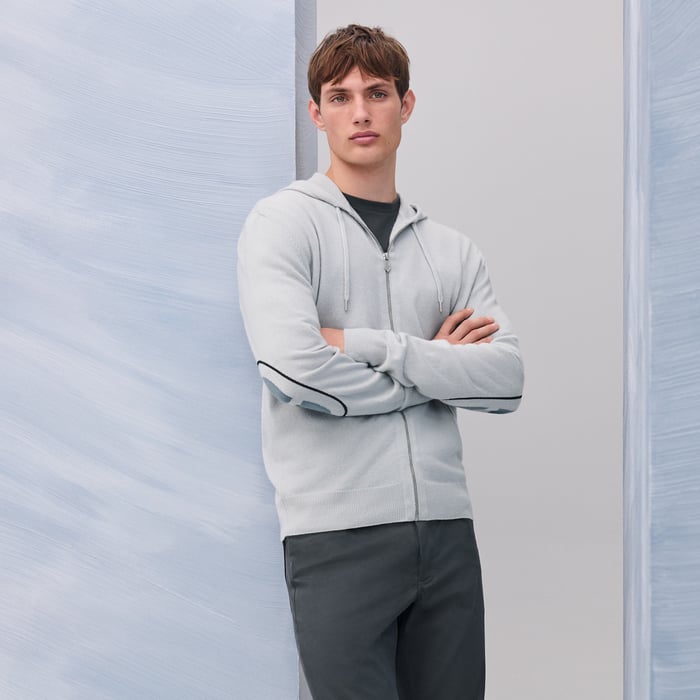 Brume Cashmere "Maillon Chaine d'Ancre" Hooded Jacket