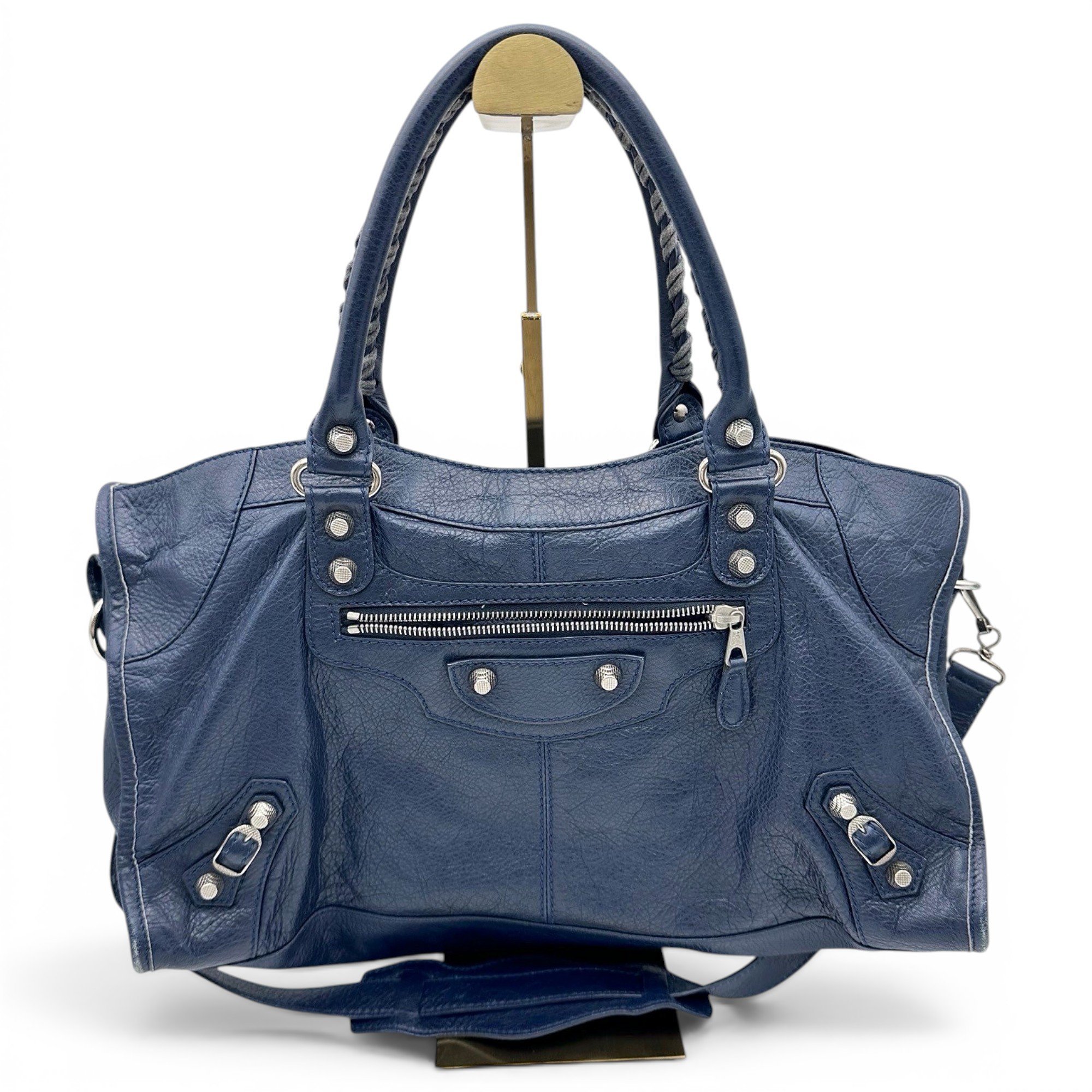City leather handbag