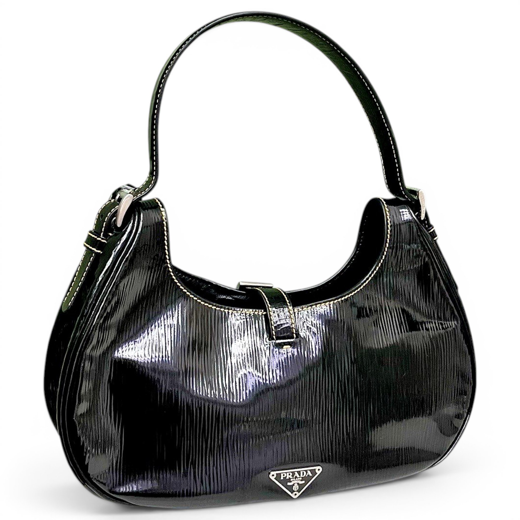 Patent leather handbag