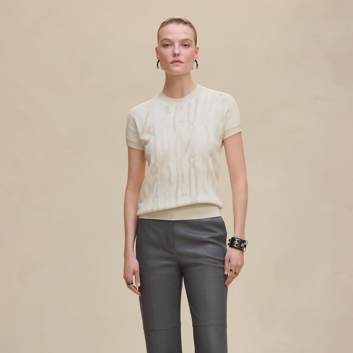 Blanc Naturel "Palefroi Remix" Short Sleeve Sweater