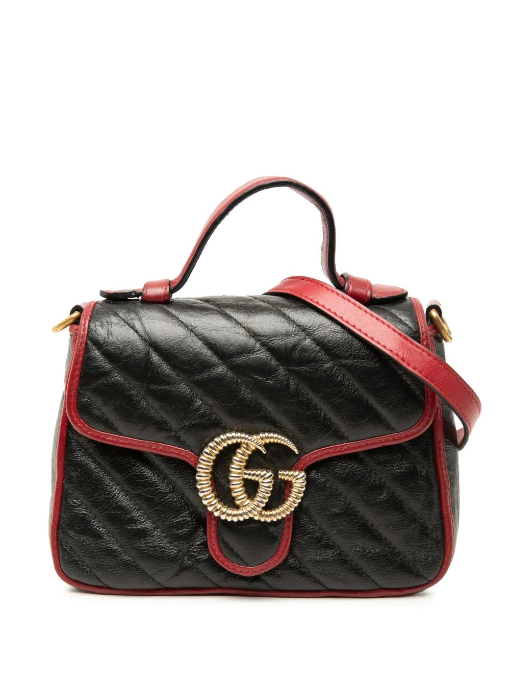 2016-2026 Mini GG Marmont Matelasse Calfskin Torchon Top Handle Bag satchel