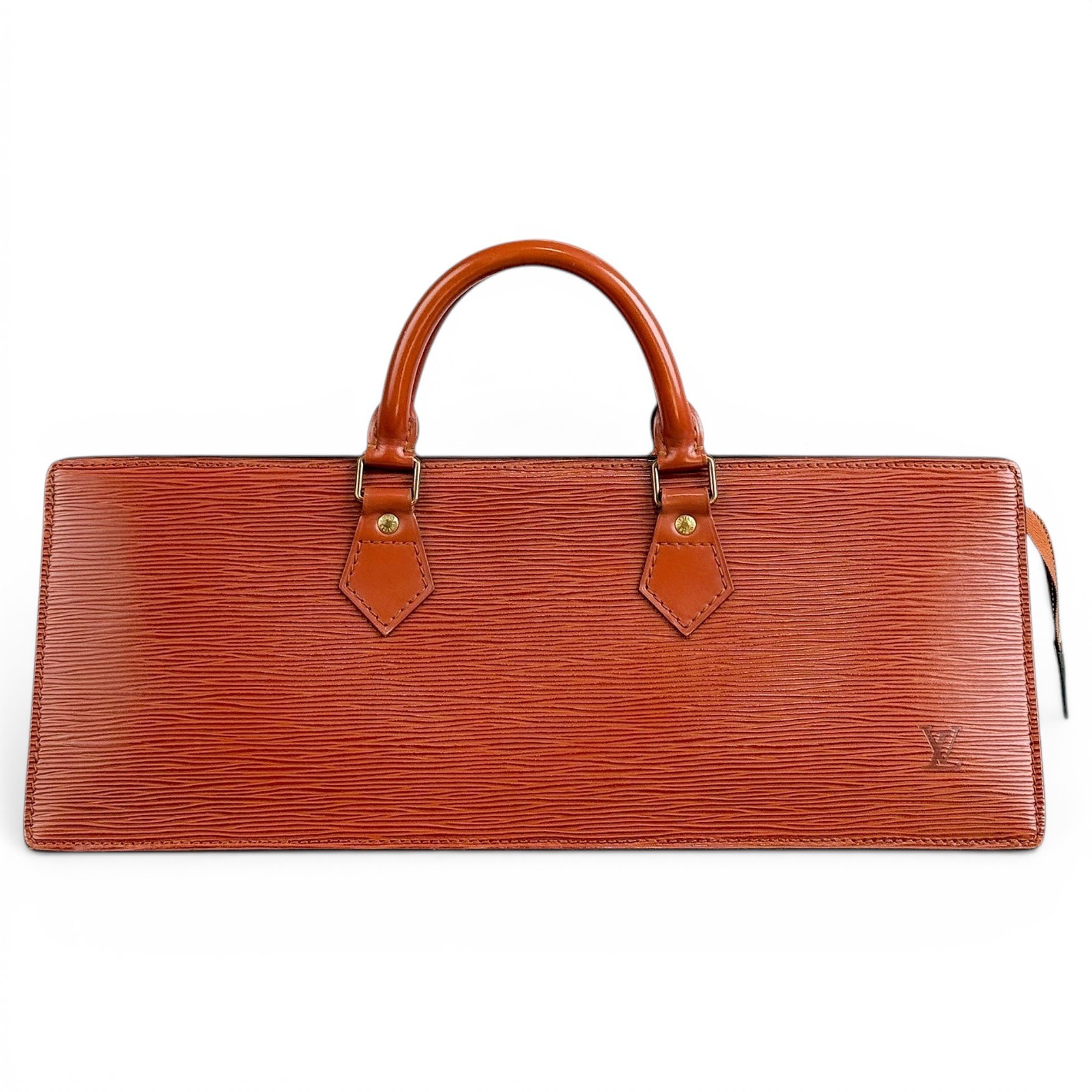 Triangle leather handbag