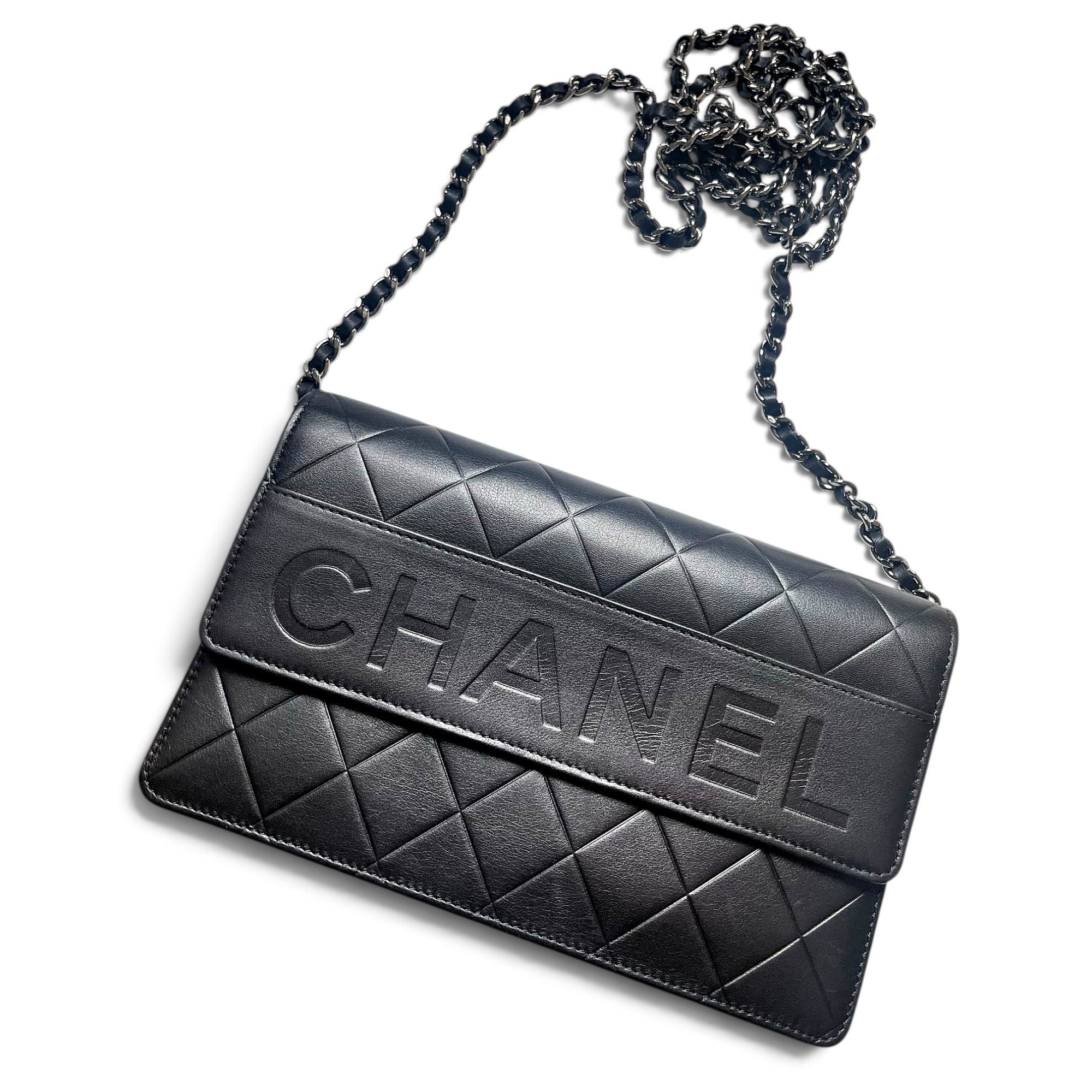 Wallet On Chain leather handbag