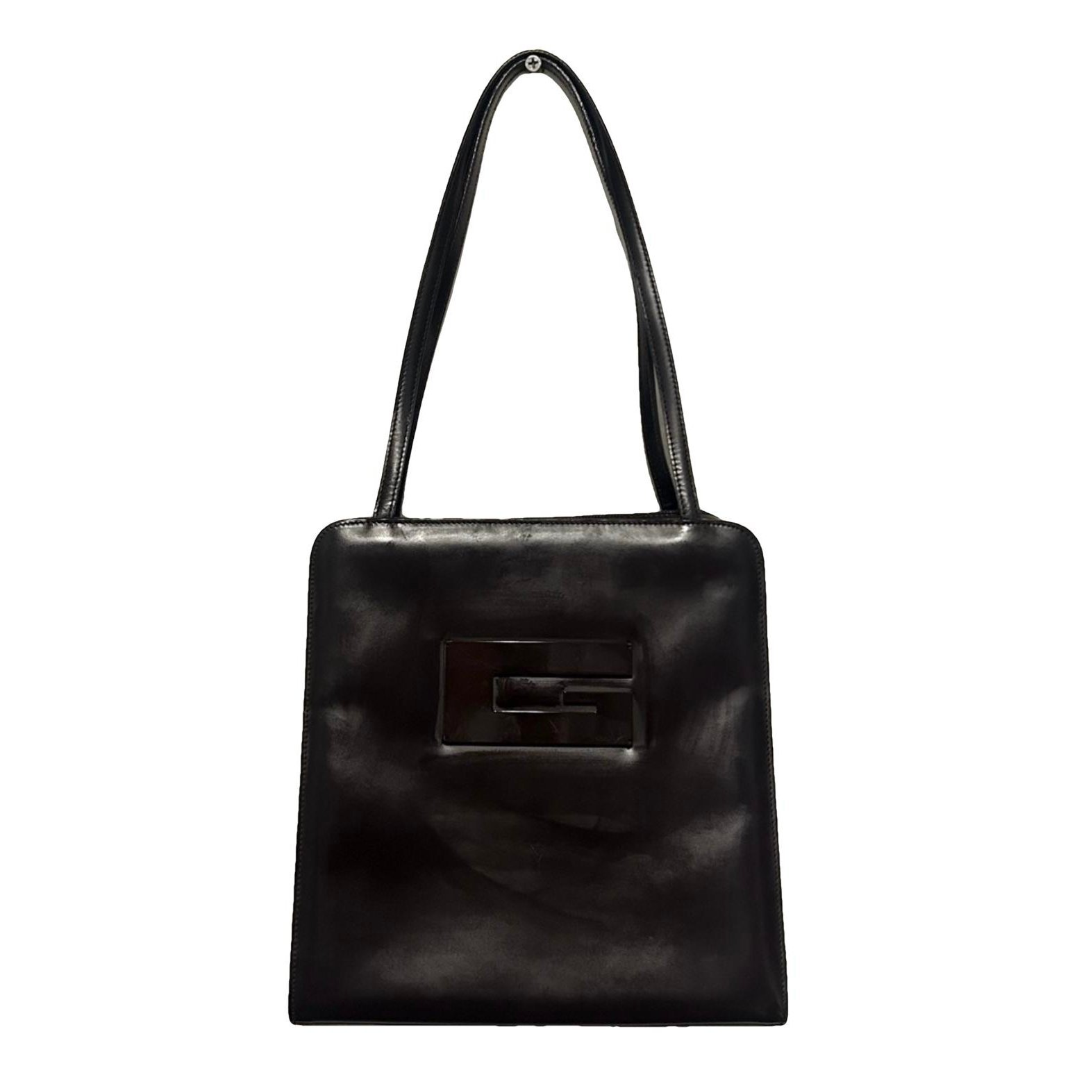 Square G leather handbag