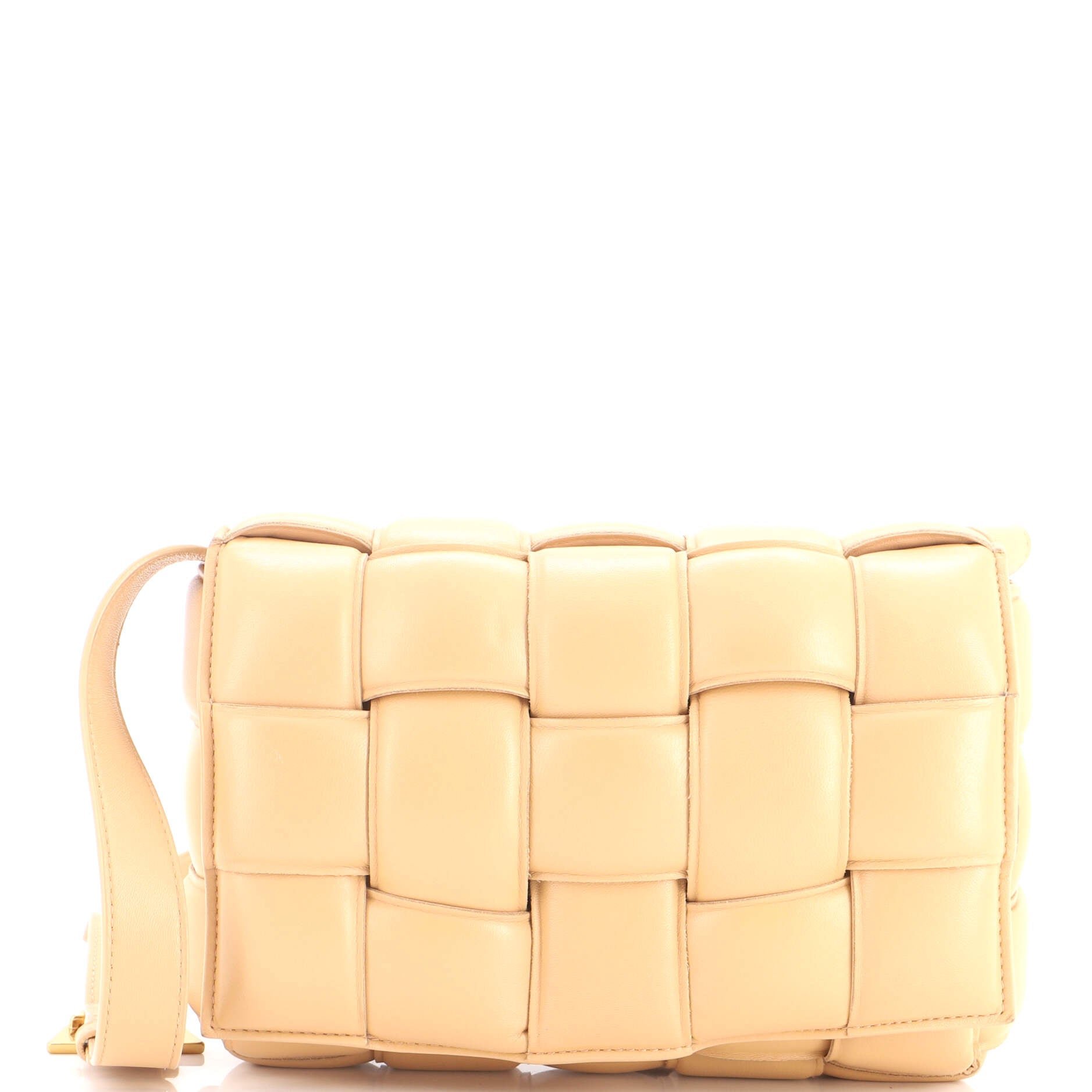 Cassette Crossbody Bag Padded Maxi Intrecciato Leather
