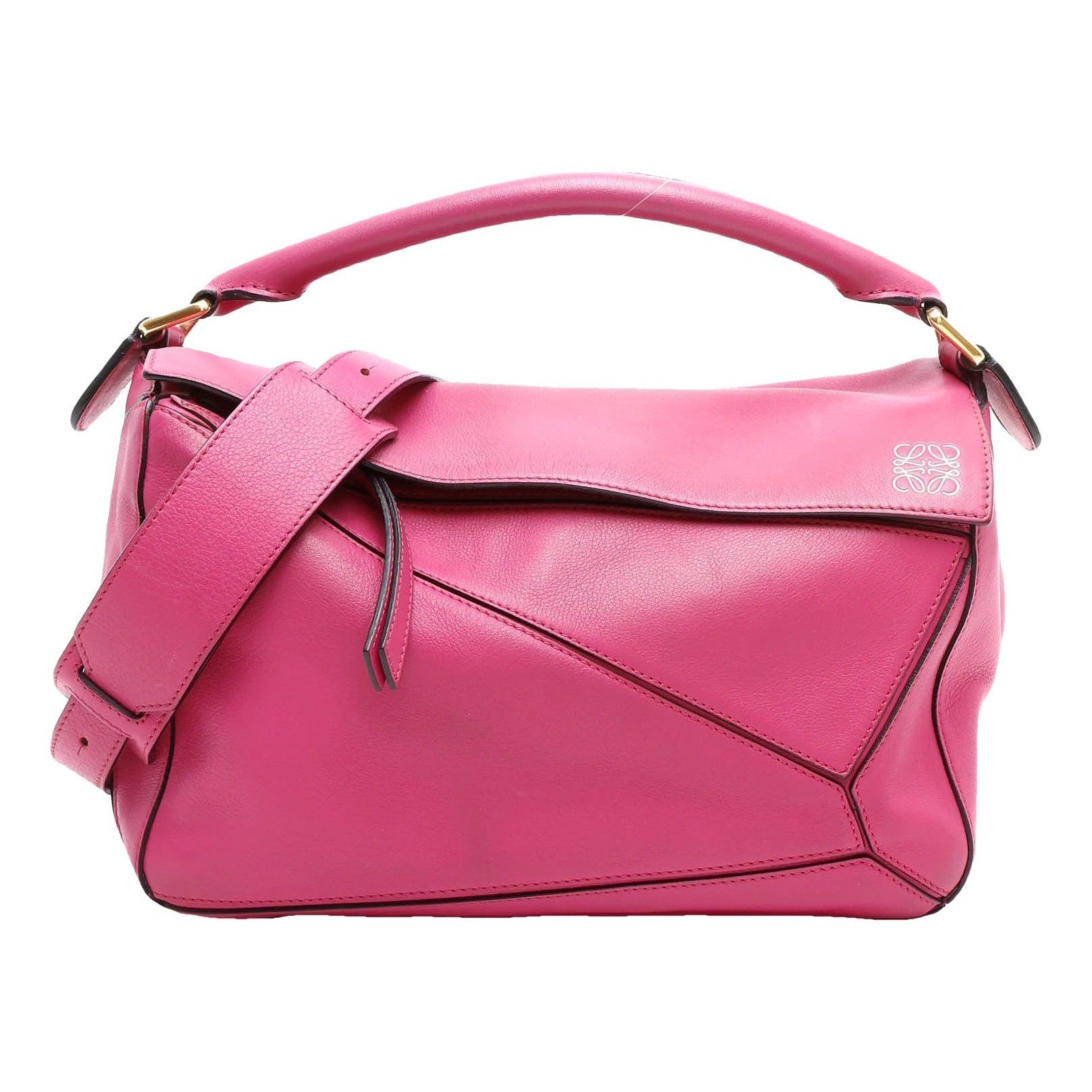 Puzzle leather handbag