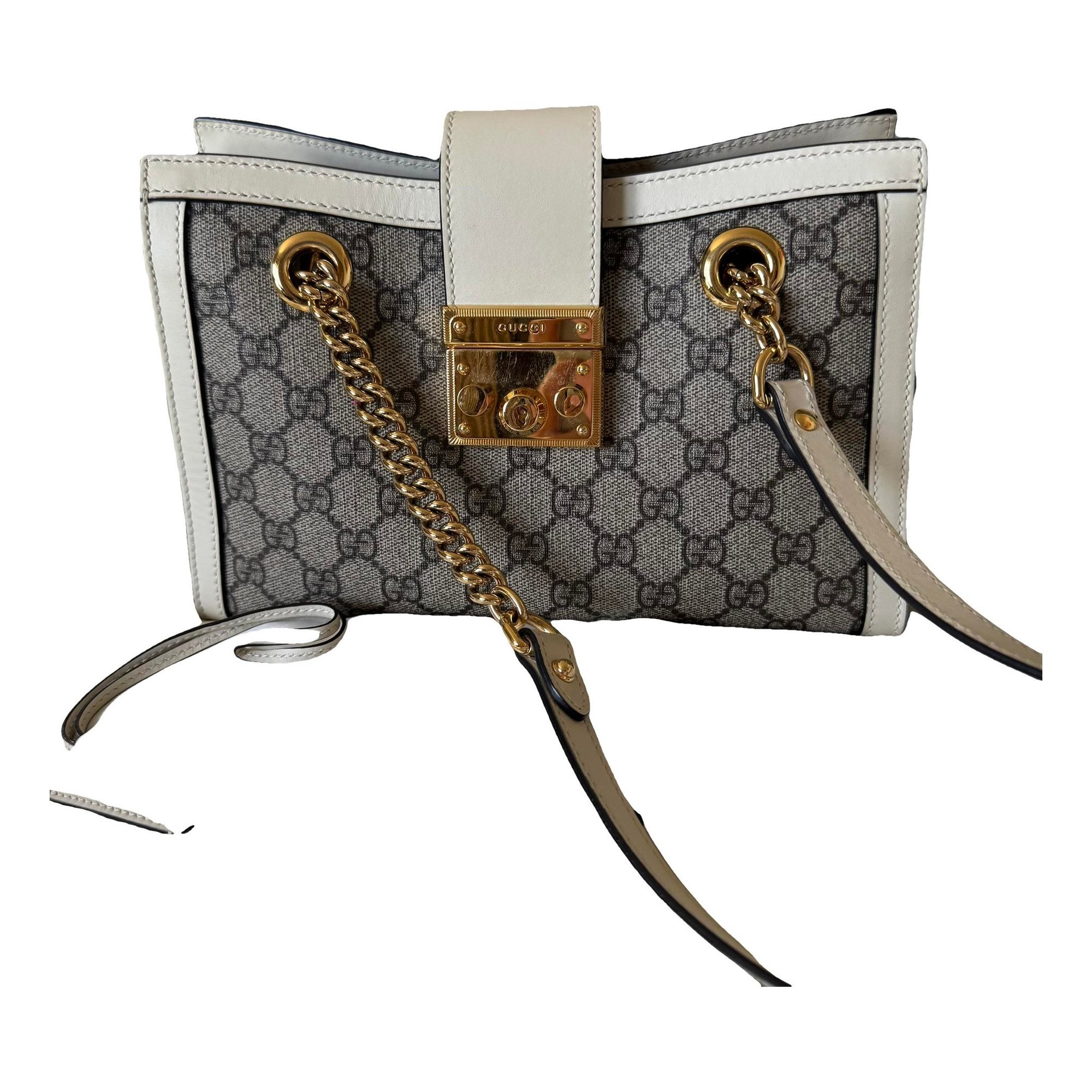 Padlock leather crossbody bag