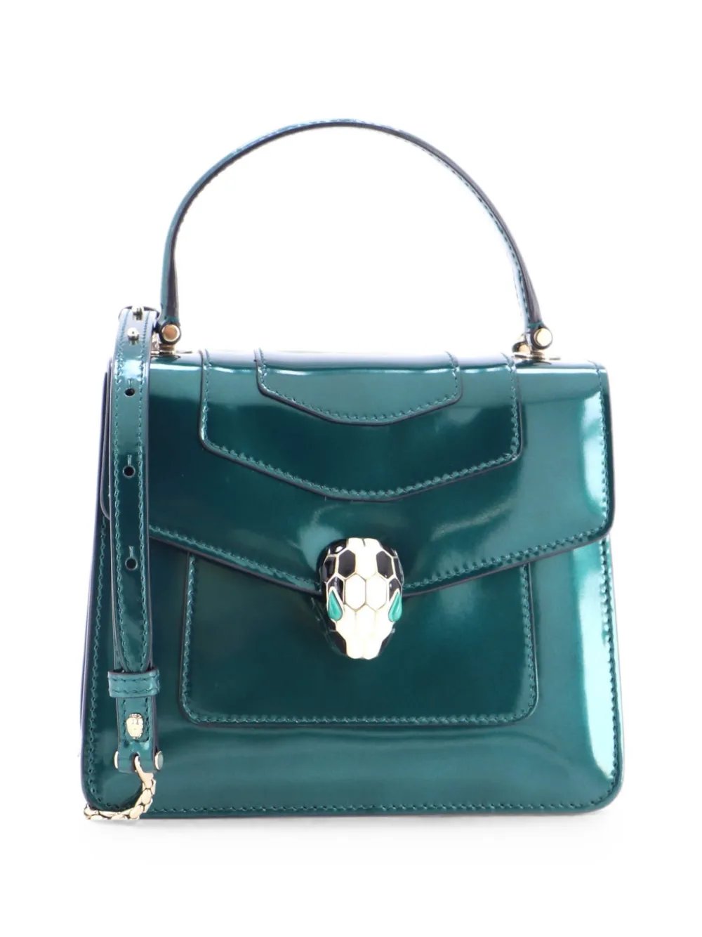 Serpenti Top Handle Bag Patent Small satchel