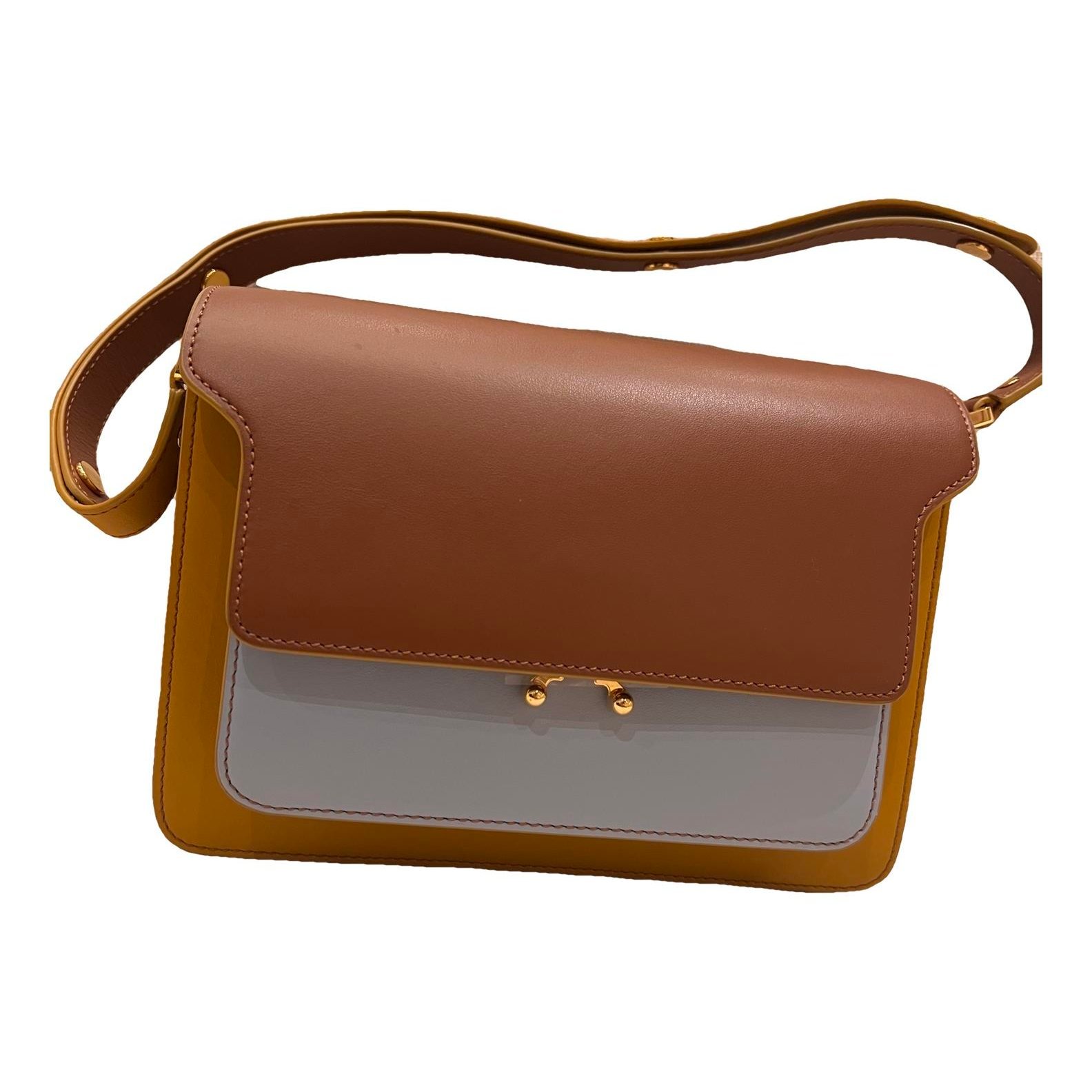Marni Trunk leather crossbody bag
