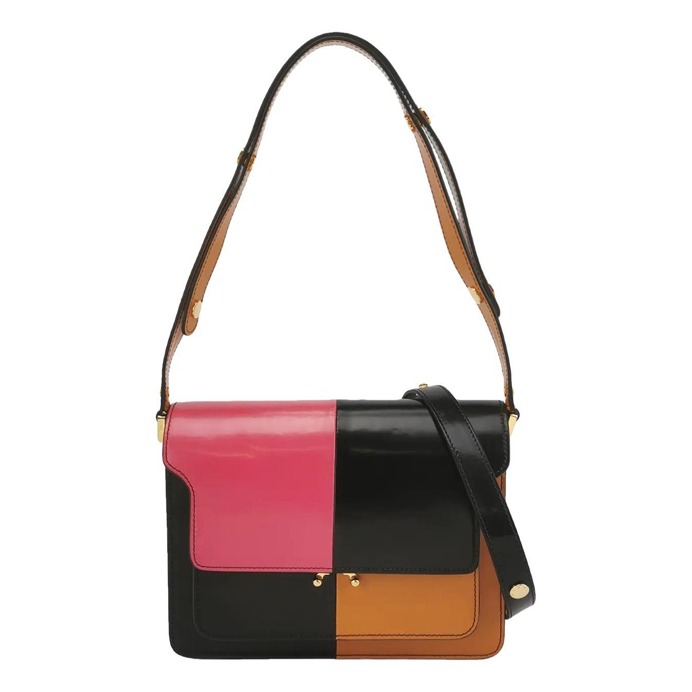 Trunk leather handbag