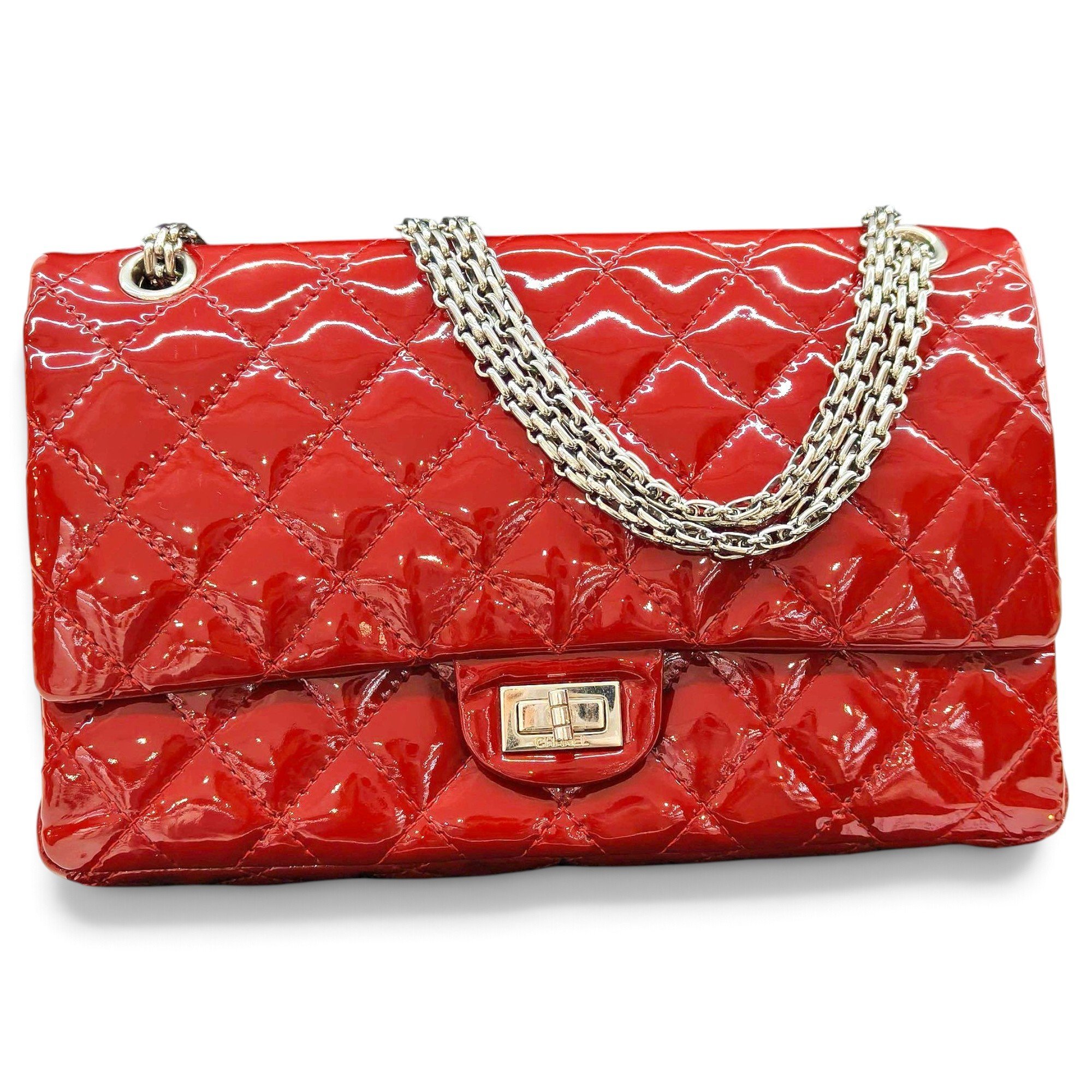2.55 patent leather handbag