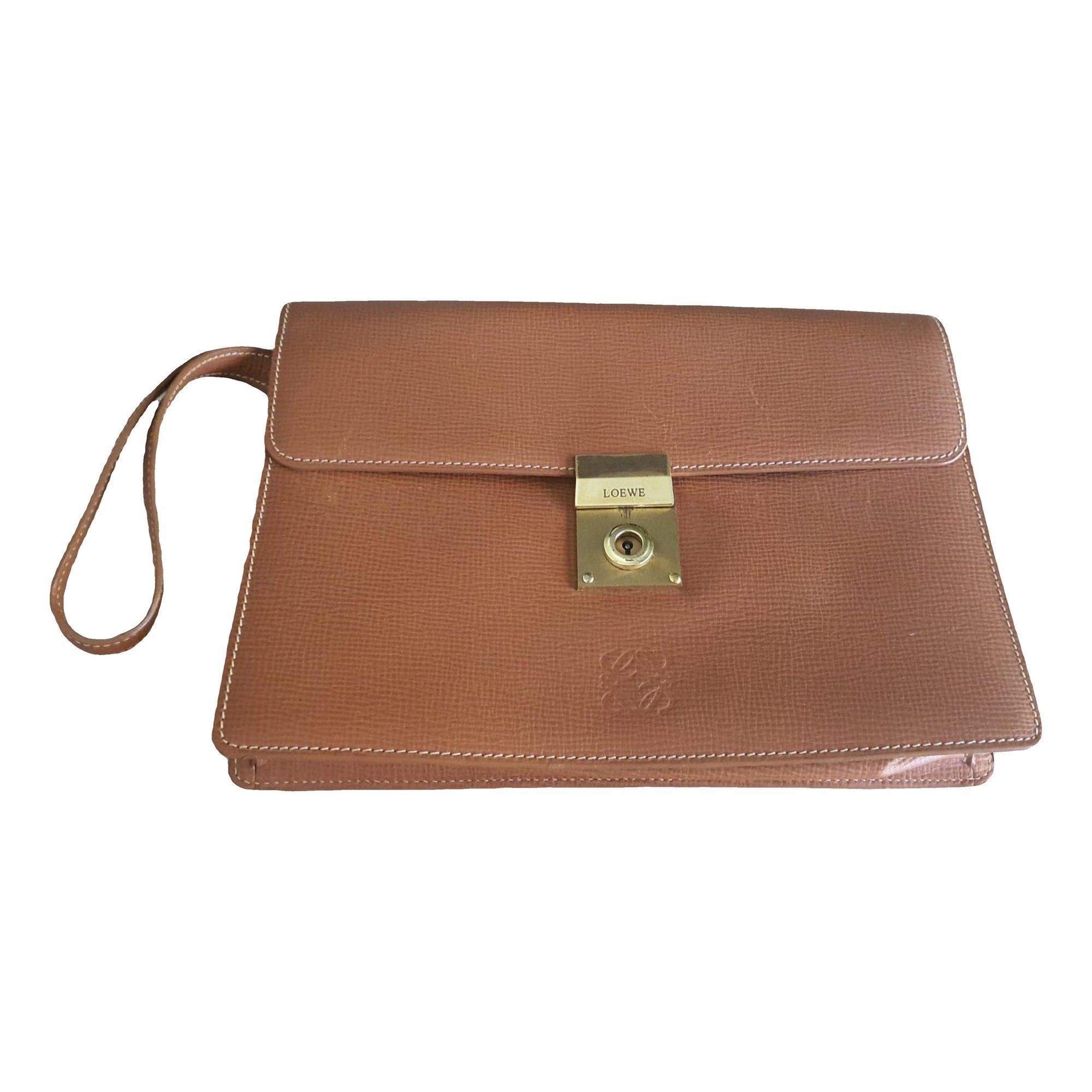 Leather clutch bag