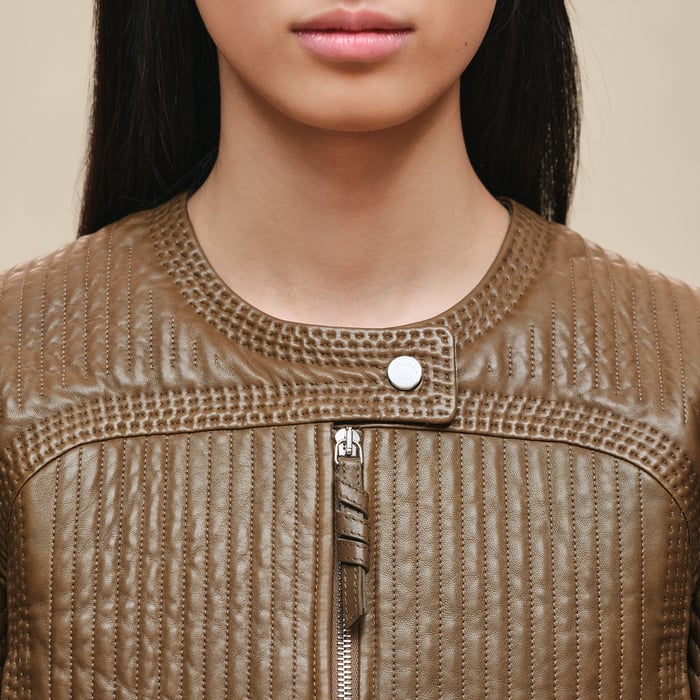 Marron Muschio Quilted Jacket