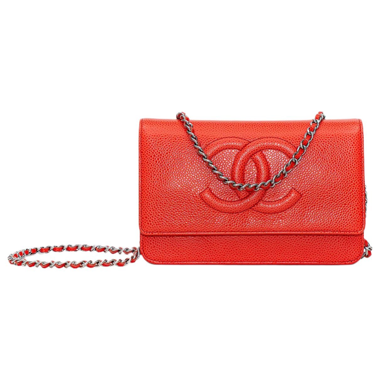 Wallet On Chain Double C leather handbag