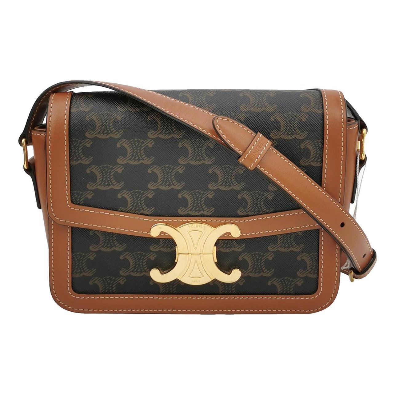 Triomphe leather handbag