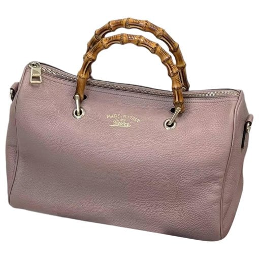 Bamboo leather handbag