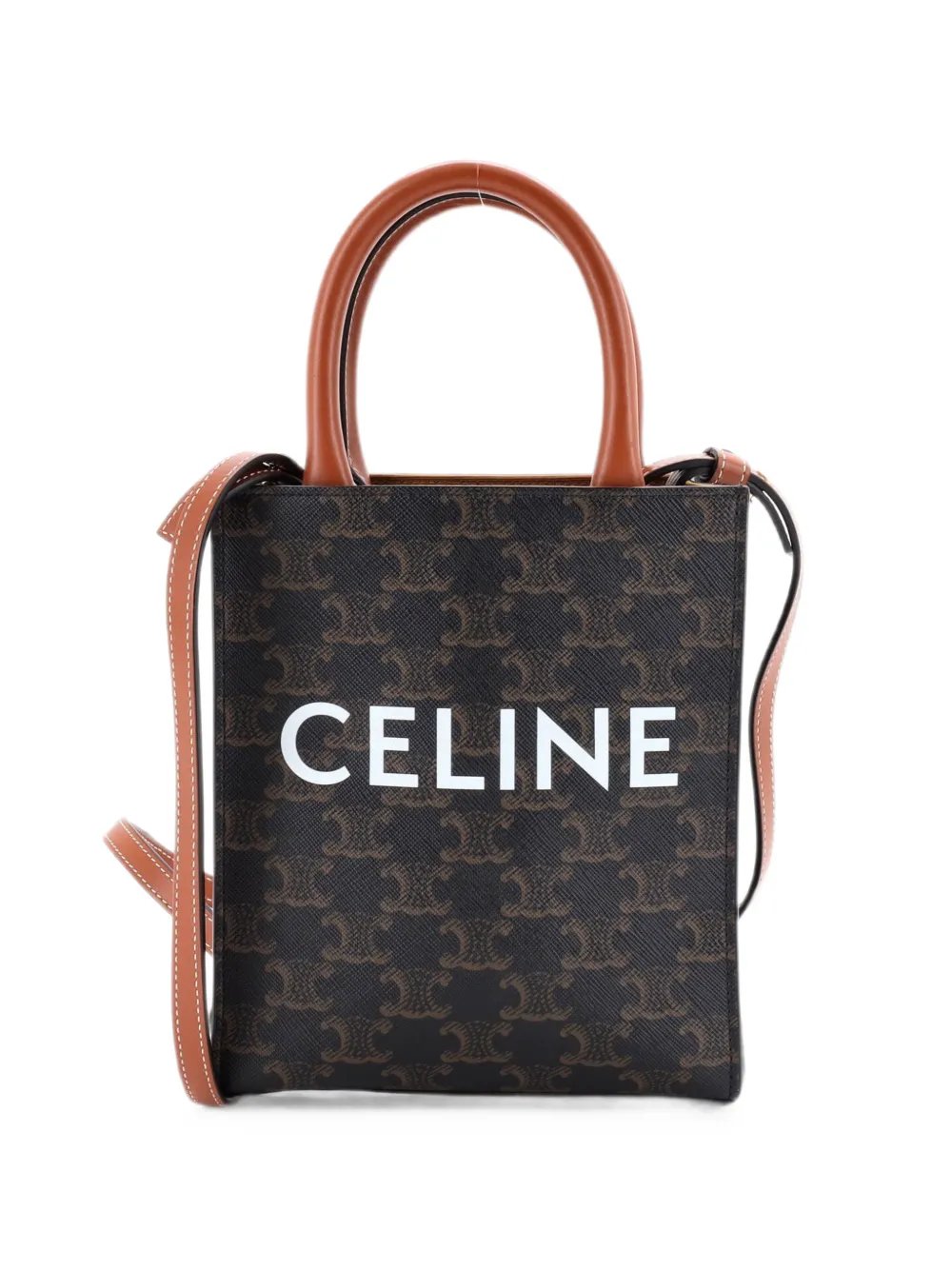 Vertical Cabas Tote Triomphe Coated Canvas Mini satchel