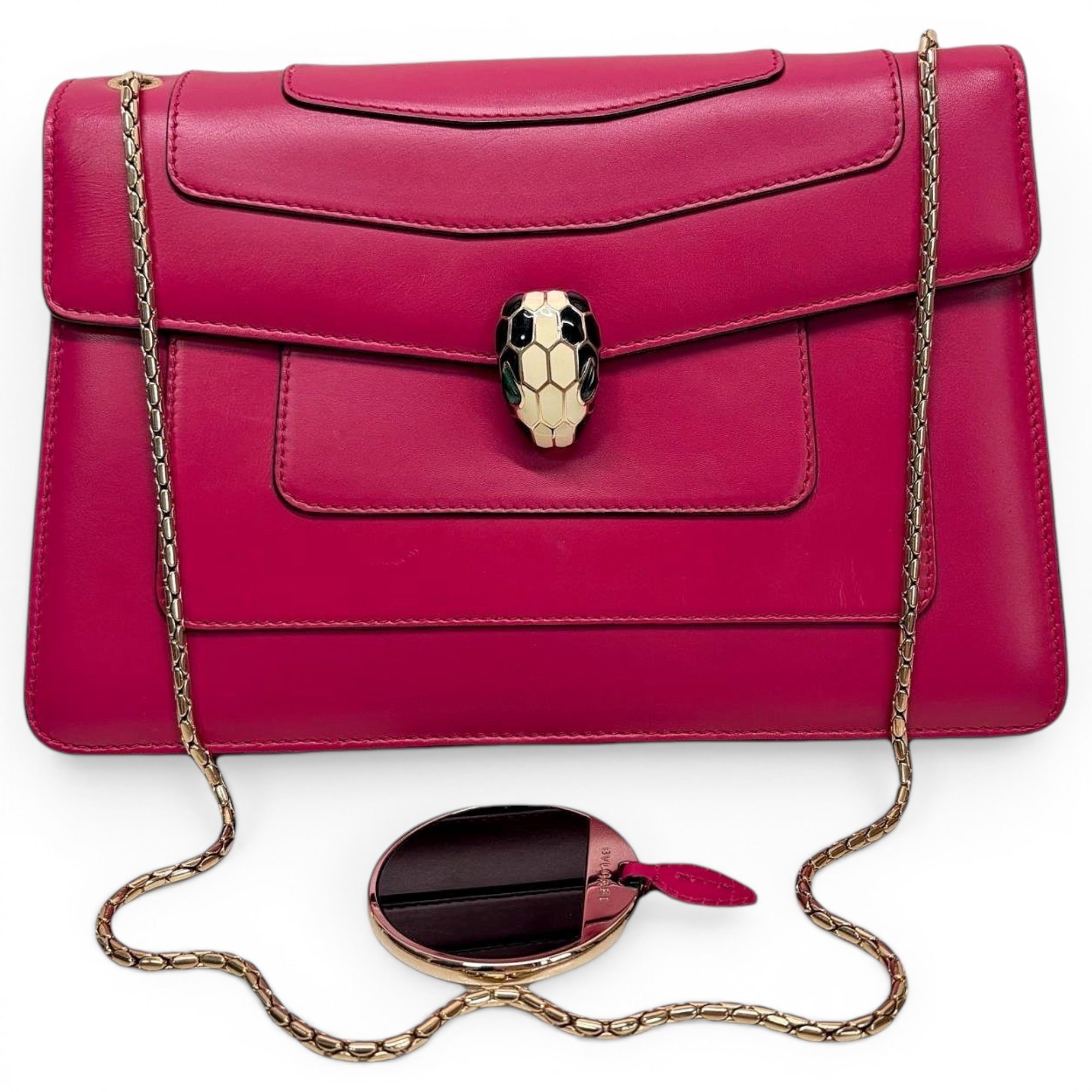 Serpenti leather handbag