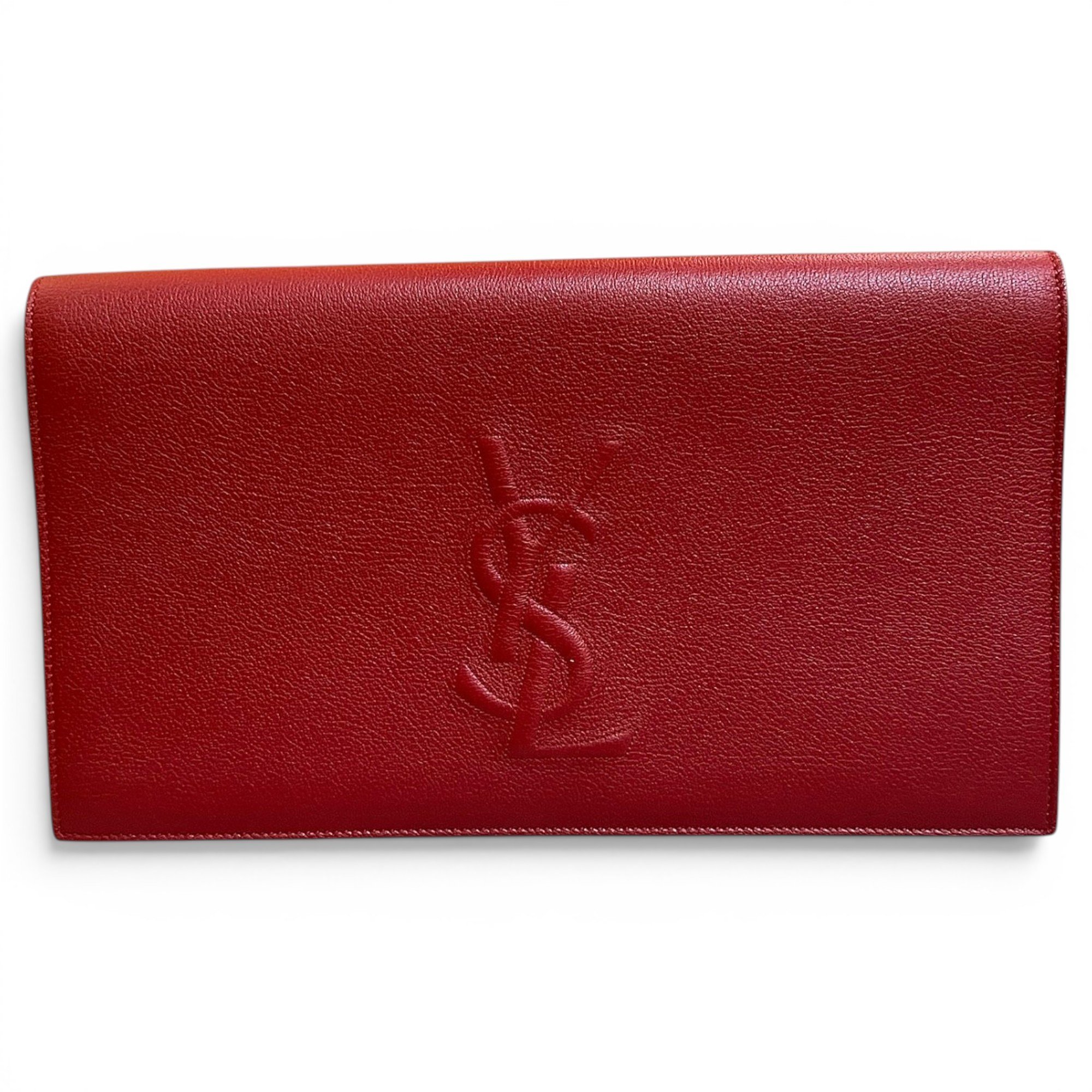 Leather clutch bag