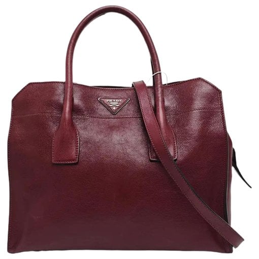 Double leather handbag