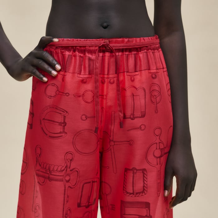 Rose Pivoine "Cahier Du Colporteur" Beach Pants