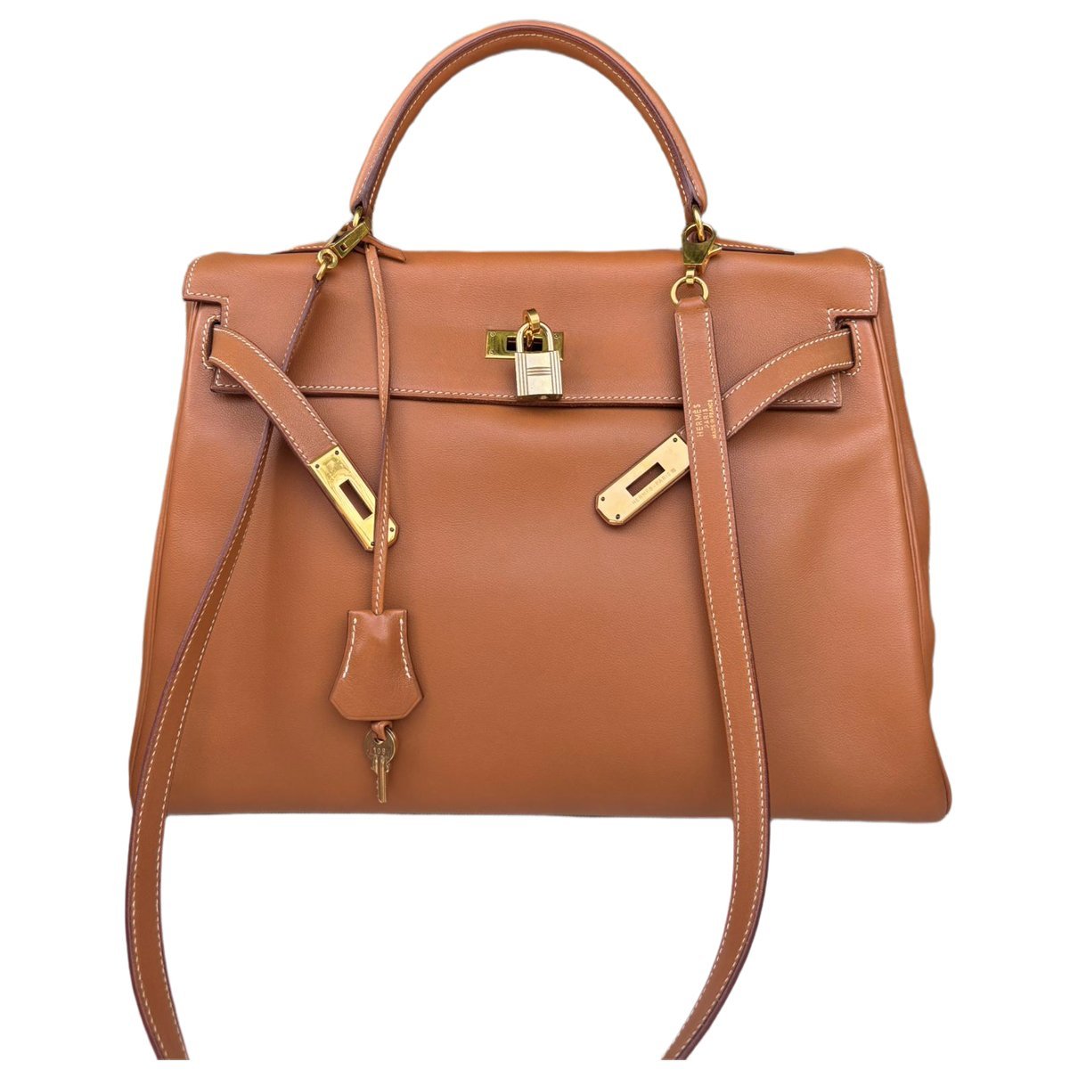 Hermes Kelly 35 Handbag Natural Swift Leather 1999