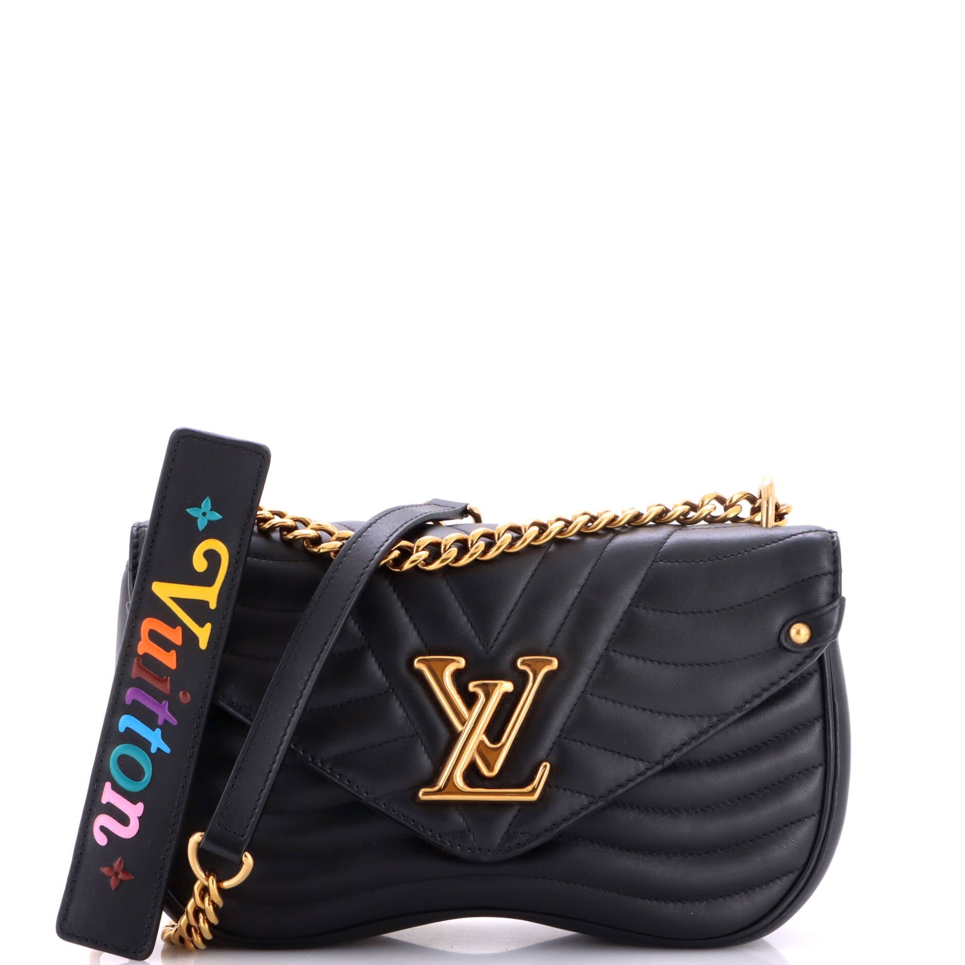 New Wave Chain Bag Quilted Leather MM