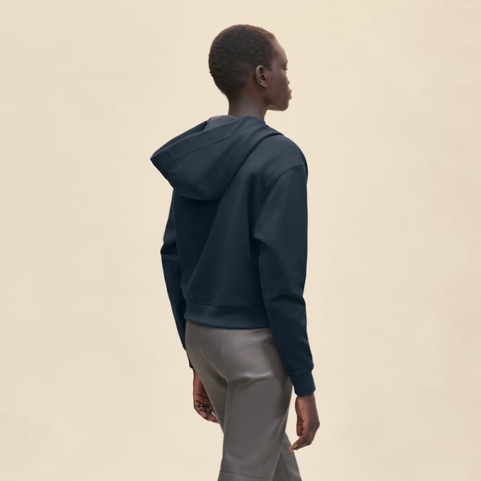 Bleu Marine Hooded Sweatshirt