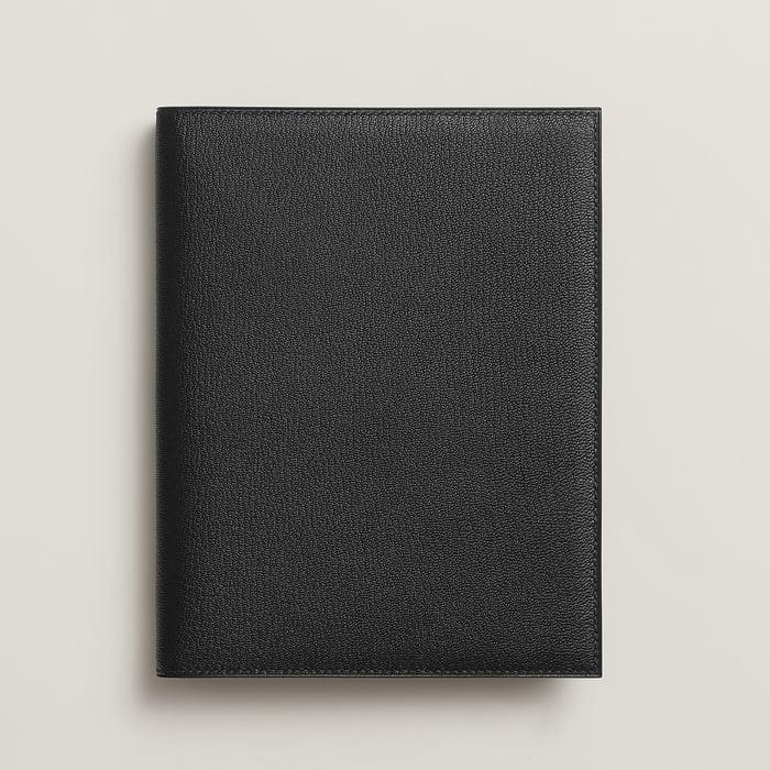 Noir Semainier Simple Agenda Cover