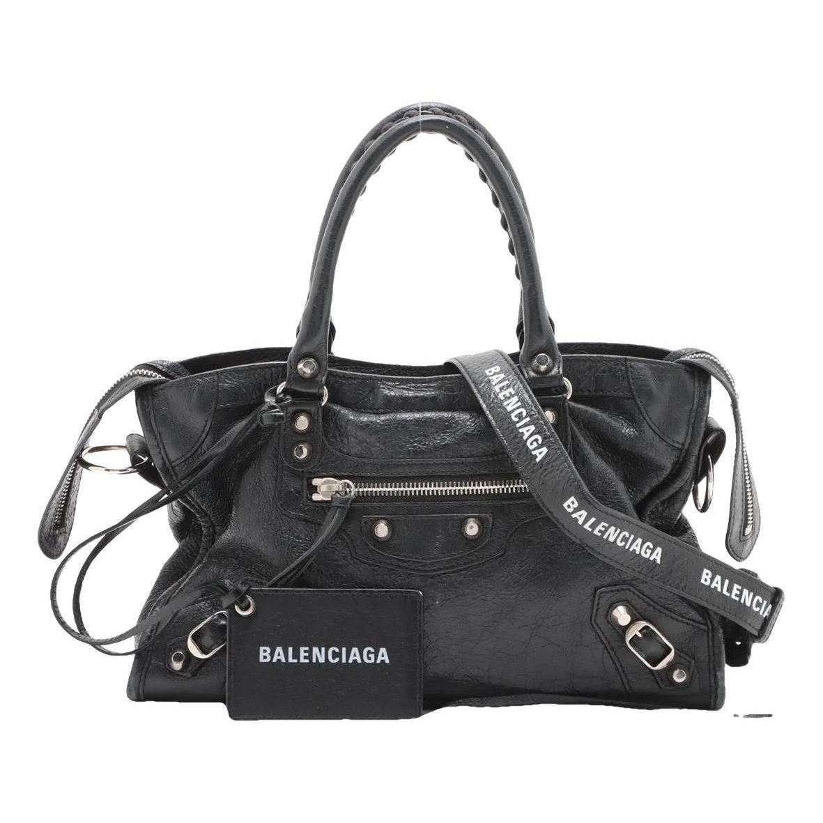 City leather handbag