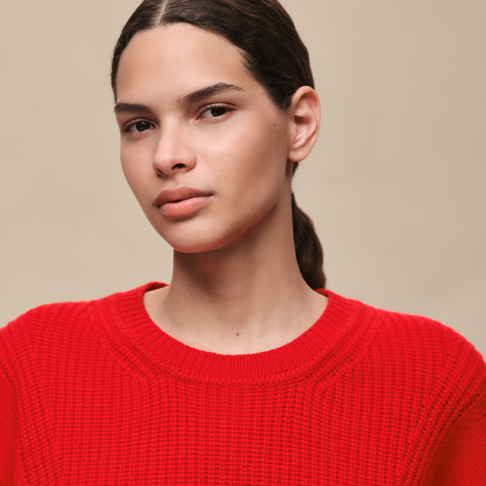 Rouge Amazone Cashmere Long-sleeve Sweater