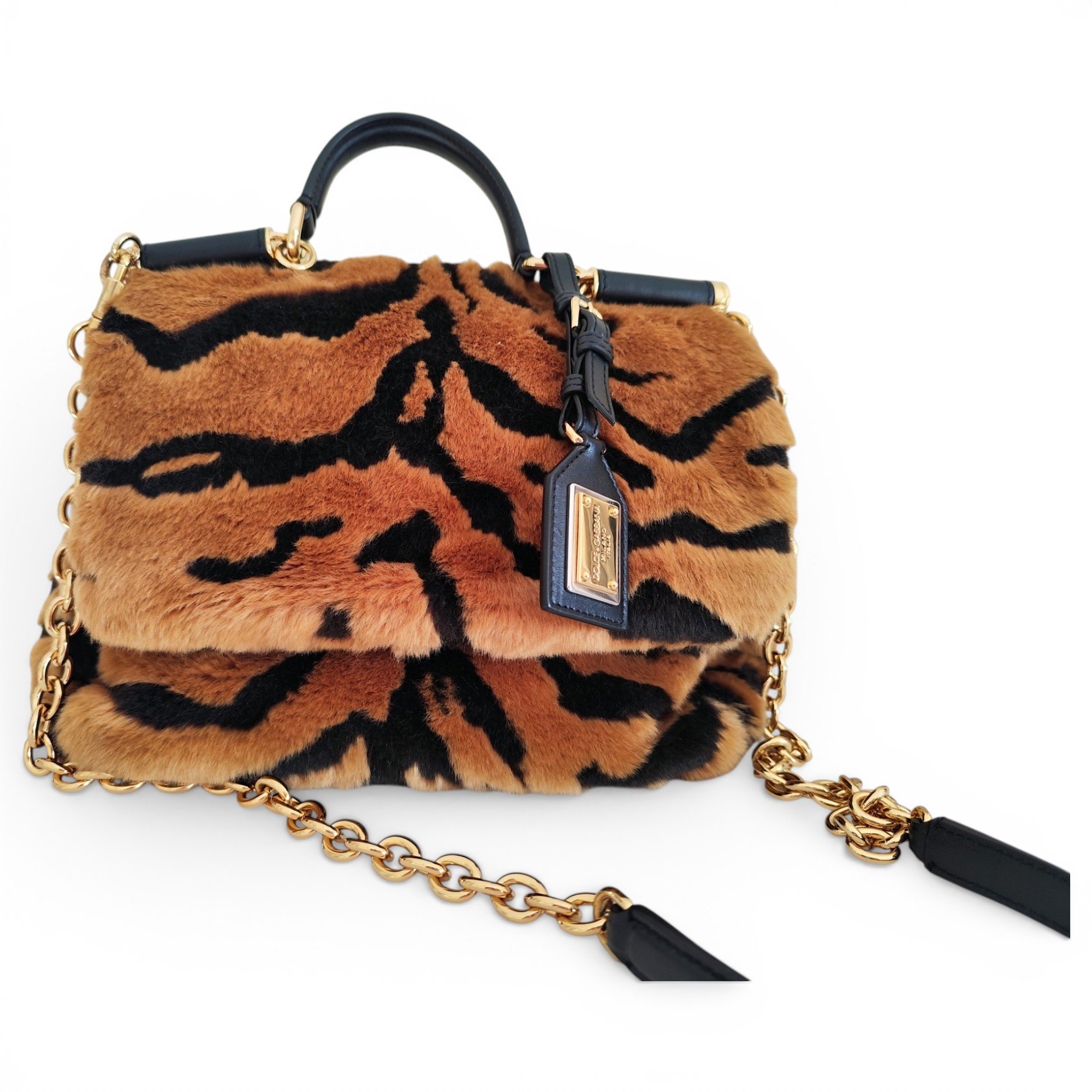 Sicily faux fur handbag