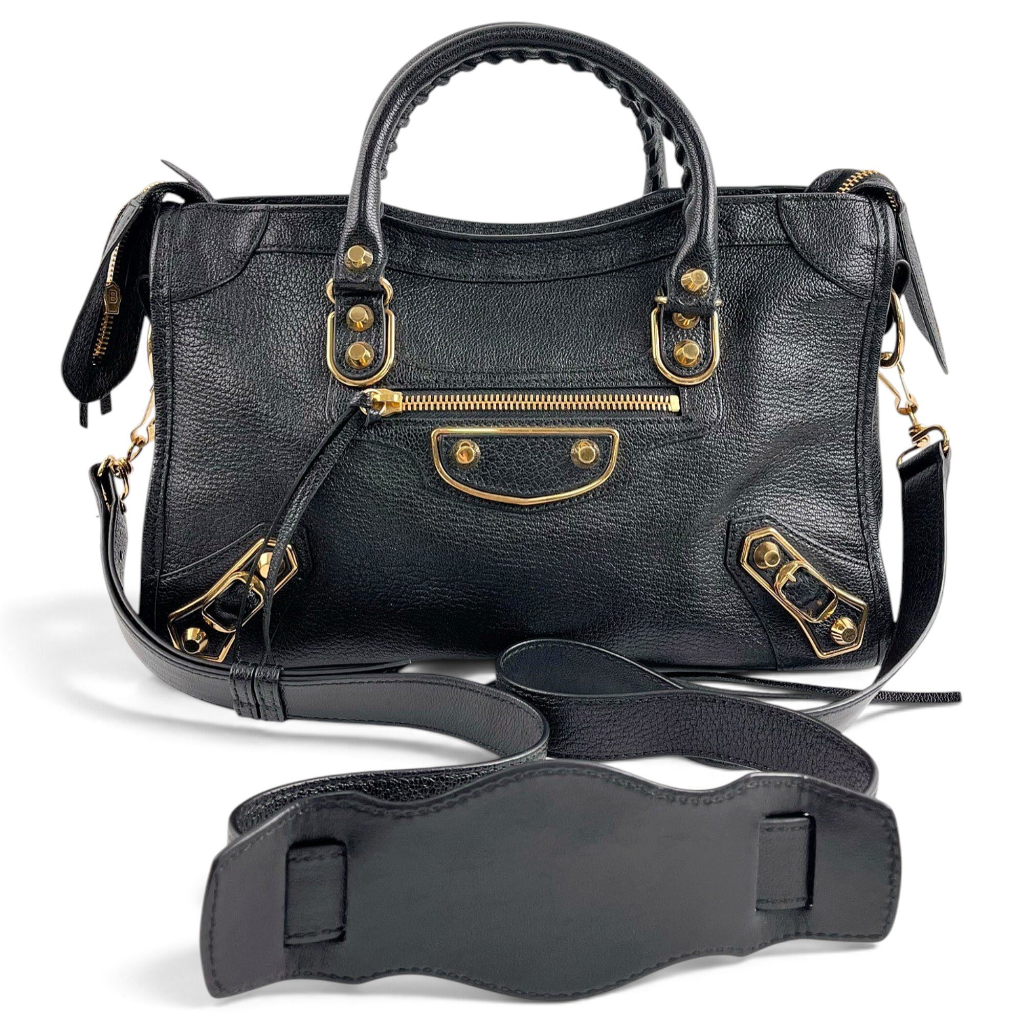 City leather handbag