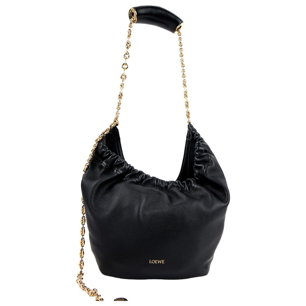 Squeeze leather handbag