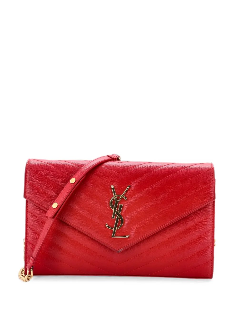 Classic Monogram Wallet on Chain Matelasse Chevron Leather Medium crossbody bag