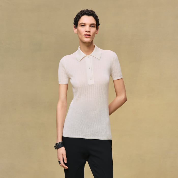 Blanc Naturel Short-sleeve Polo Shirt